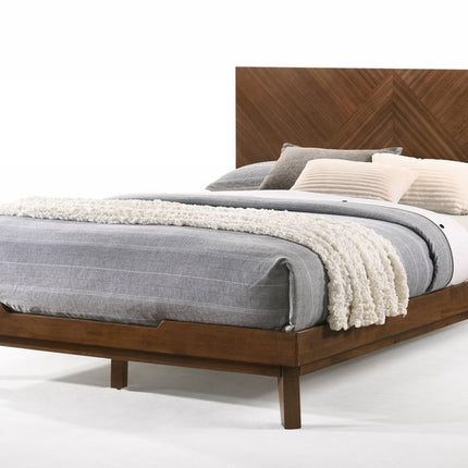 Walnut Wood King Bed Frame