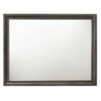 36" Gray Wood Framed Mounted Dresser Mirror