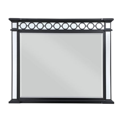 42" Gunmetal Wood Framed Mounted Dresser Mirror