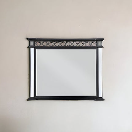 42" Gunmetal Wood Framed Mounted Dresser Mirror