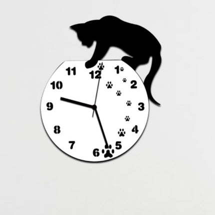 Funlife cat wall clock