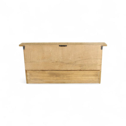30" Natural Wood Four Hook Wall Mount Coat Rack
