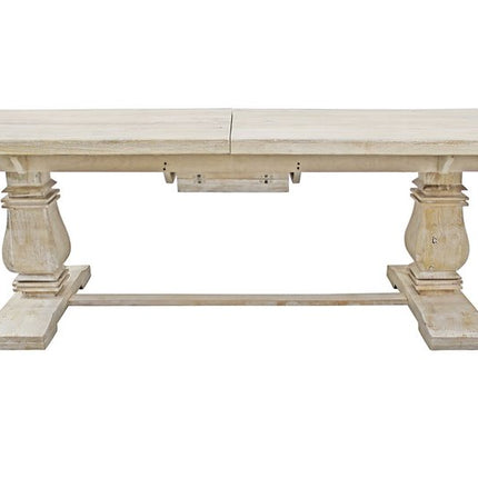 90" Light Brown Rectangular Solid Wood Butterfly Leaf Dining Table