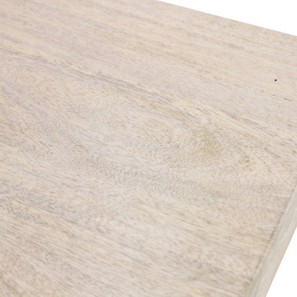 60" Ivory Square Solid Wood Pedestal Base Dining Table