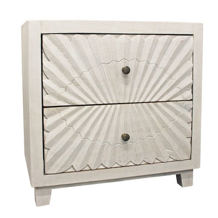 30" Ivory Two Drawer Nightstand