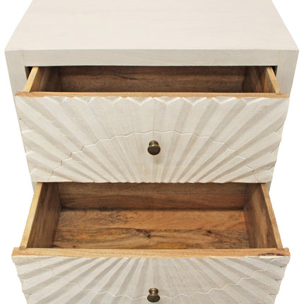 30" Ivory Two Drawer Nightstand