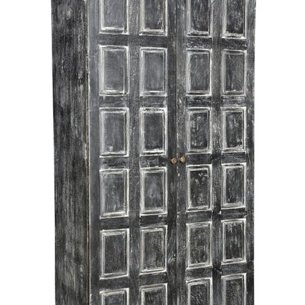 72" Dark Gray Solid Wood Pantry Or Storage Closet