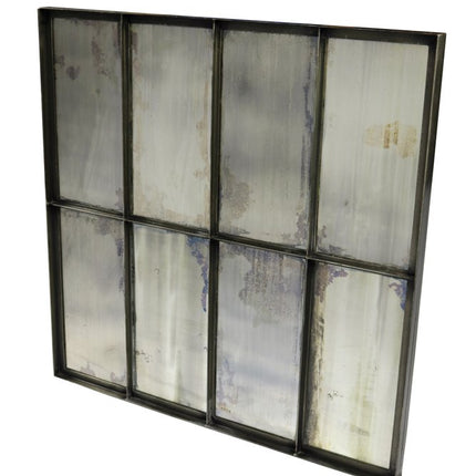 40" Black Square Metal Framed Accent Mirror
