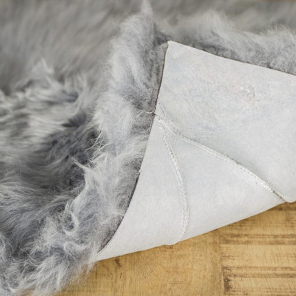 Set Of Two 17" X 17" Grey Wool Chair Pads