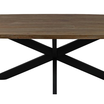 Seven Piece Gray and Black Solid Wood Dining Set with Six Chairs