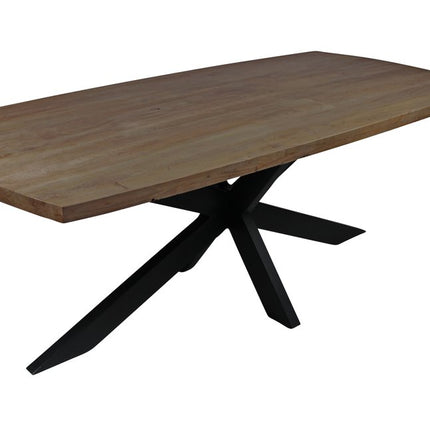 Seven Piece Gray and Black Solid Wood Dining Set with Six Chairs