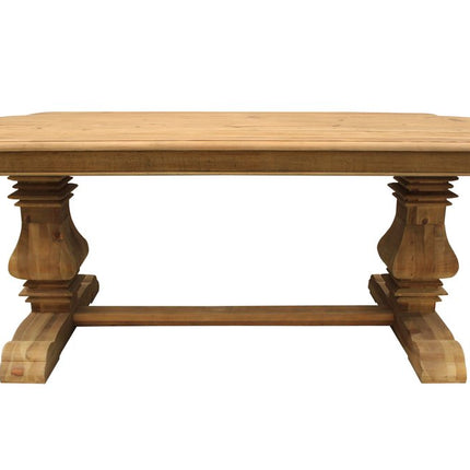 Nine Piece Natural Solid Wood Dining Set with Eight Chairs