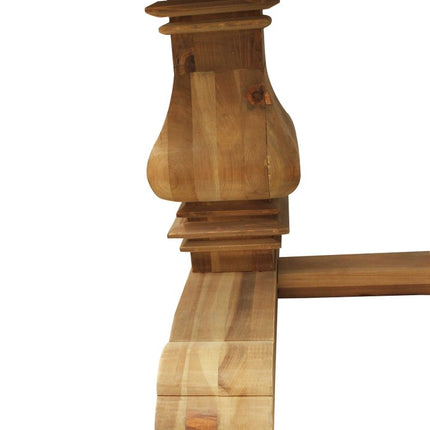 Nine Piece Natural Solid Wood Dining Set with Eight Chairs