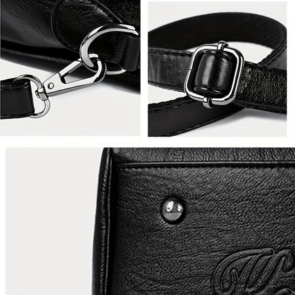 Elegant Black Handbag for Wo Large Capacity Shoulder & Crossbody Handbag