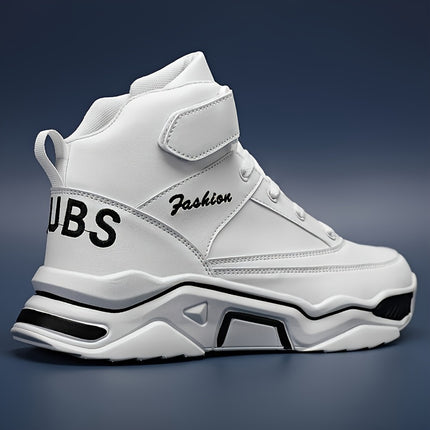 Unisex Mid-Top Sneakers - White & Black