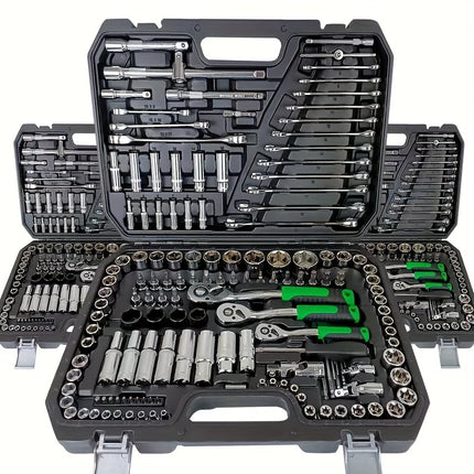 150/46pcs Auto Mechanical Repair Tool Set, Multifunctional with Socket, Wrench And Ratchet Set