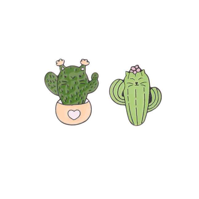 Cartoon Creative Cactus Series Brooch