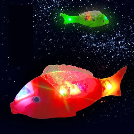Children's Electric Fish Toy Flash Swing Projection Luminous Music Simulation