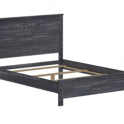 Grey Solid Wood Full Double Bed Frame