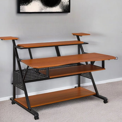 67" Brown and Black Music Desk