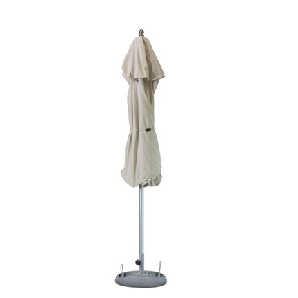 10' Ecru Polyester Round Market Patio Umbrella