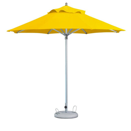 10' Yellow Polyester Round Market Patio Umbrella