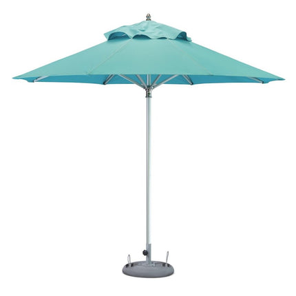 10' Aqua Polyester Round Market Patio Umbrella