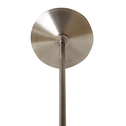 Nickel Bulb Three Light Metal Chandelier