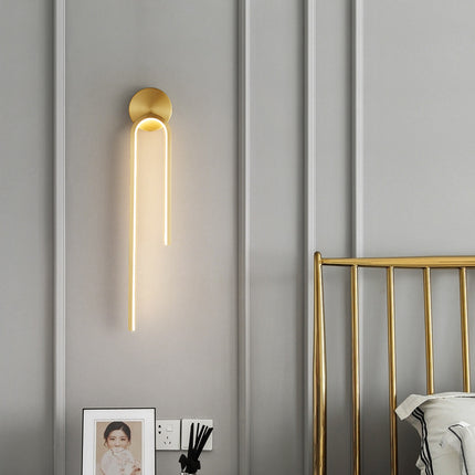 Modern Simple And Light Luxury Copper Wall Lamp Lamp In The Living Room