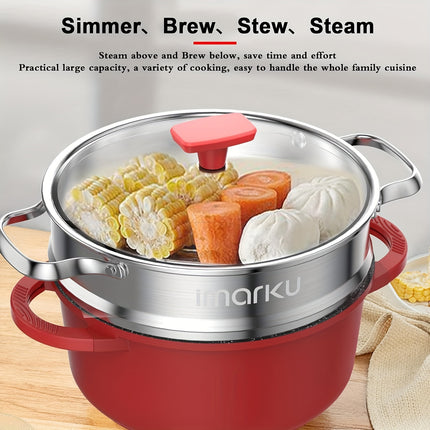 Pots And Pans Set, 11 PCS Nonstick Kitchen Cookware Set With Steamer,
