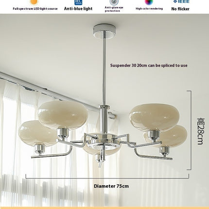 Living Room Chandelier Retro Cream Bedroom Dining Room Lamps