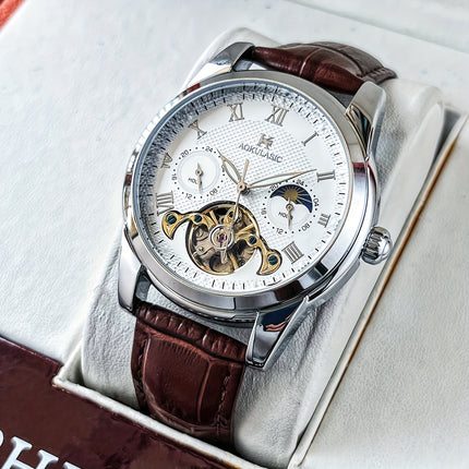 Tourbillon Luxury Automatic Mechanical Watch for Men - Fashionable and Versatile Casual Style