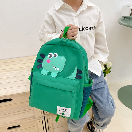 Lightweight Cartoon Dinosaur Backpack for Kids - Adjustable Strap, Polyester Lining, Casual Style