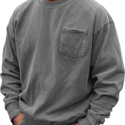 Men's Pullover Round Neck Long Sleeves Sweater