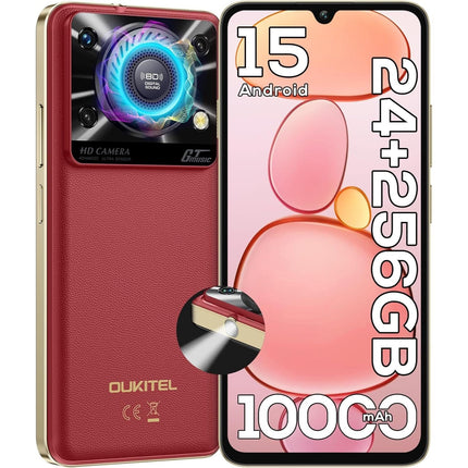 OUKITEL C60 Pro Unlocked Mobile Phone (2025), 24GB (8+16) + 256GB/1TB Smartphone, 10000mAh Battery,
