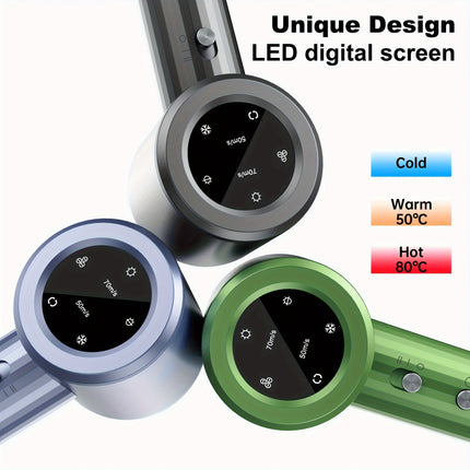 EU Plug Fast Drying Hair Dryer, Negative Ionic Fast Dry Low Noise Blow Dryer, with LED Digital Display Screen,