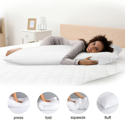 1pc, White Bedding Large Body Pillow Insert for Adults, Full-Body Cushion  20×54