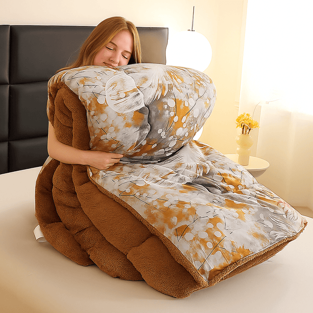 1pc LIKON Luxury Plush Winter Quilt - Thick All-Season Comforter