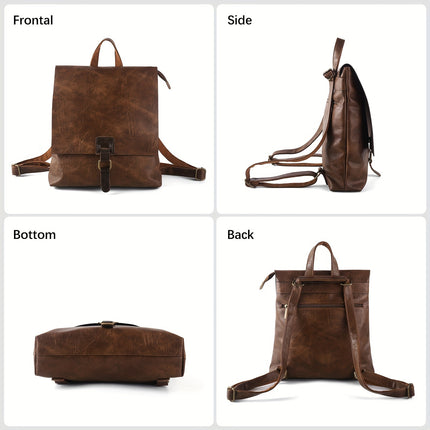 1pc Vintage Street Style Backpack, Casual Trendy Dual-Shoulder Bag with Adjustable Straps,