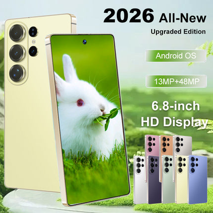 2026 Advanced Unlocked Smartphone Featuring 6.8 Inch HD Display 8GB RAM 256GB Storage Includes Stylus Android