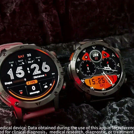 Smartwatch with a 1000Mah Large Battery, LED Flashlight, Wireless Calling, Voice Assistant, Multifunction