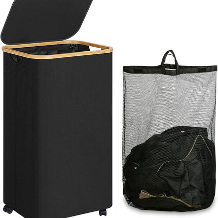Laundry Basket Foldable With Wheels