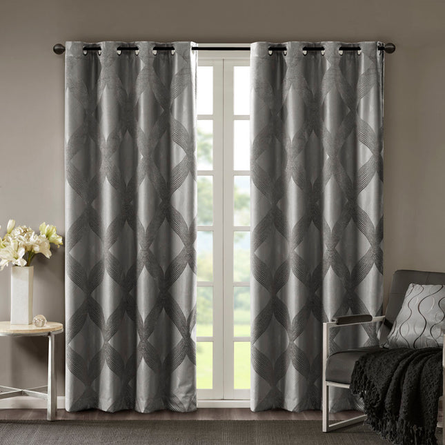 Knitted Jacquard Total Blackout Curtain Panel(Only 1 Pc Panel)