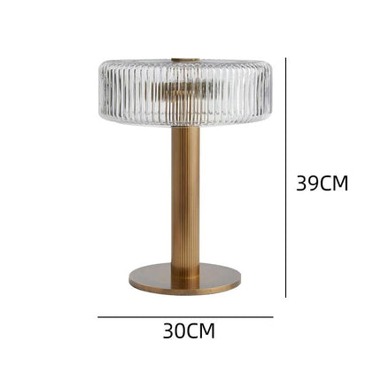 Light Luxury Glass Bedside Lamp