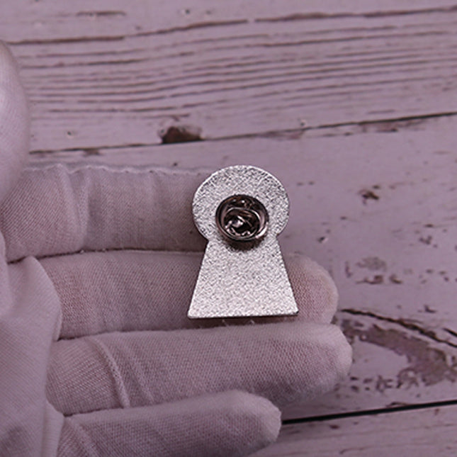 Galaxy And UFO Brooch Mysterious Universe Space Badge