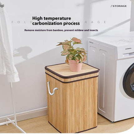 Dust-proof Laundry Basket Woven Dirty Laundry Storage Bucket