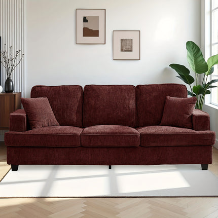 Sofa with Plush Cushions & Removable Washable Cover - Contemporary Sectional Sofa