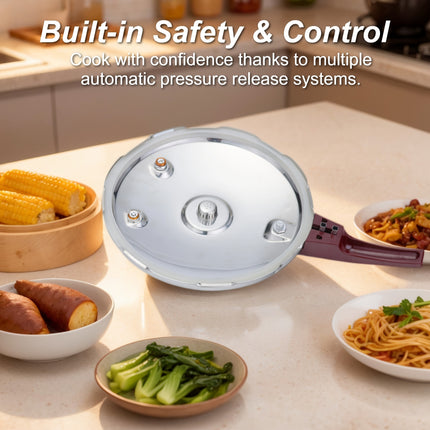 Heavy-Duty 26cm/9L Commercial & Home Pressure Cooker, Triple-Layer Base (1600-Ton Capacity)
