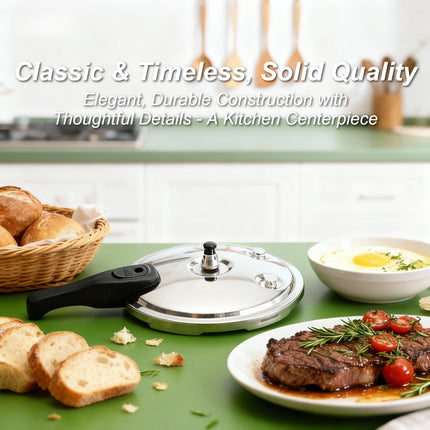 Premium Stainless Steel Pressure Cooker  Thickened Multi-Layer Base for Rapid Freshness