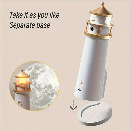 LiHangStar Smart Bedside Lamp with Motion Sensor & Dimmable LED Moonlight Projection Night Light
